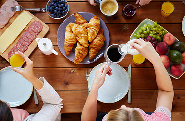 Image showing women having breakfast at table