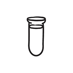 Image showing Test tube sketch icon.