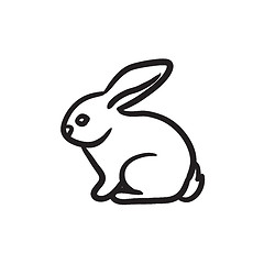 Image showing Rabbit sketch icon.