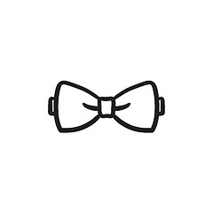 Image showing Bow tie sketch icon.