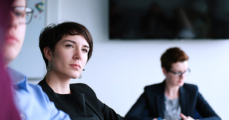 Image showing Business Team At A Meeting at modern office building