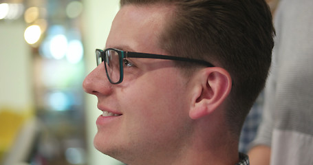 Image showing young businessman in startup office