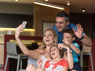 Image showing Family having fun at home