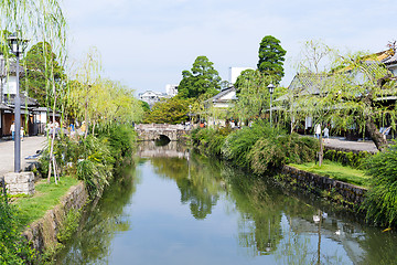 Image showing Yanagawa river canal in Japan