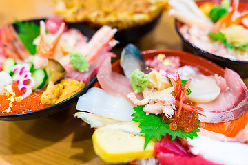 Image showing Seafood rice bowl