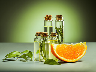 Image showing oranges oil and Orange