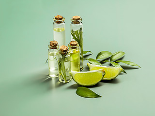 Image showing The essential oil of lime oil