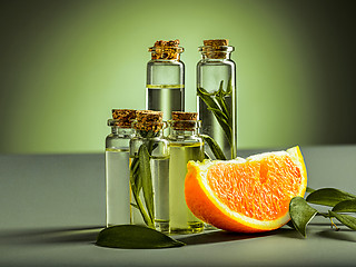 Image showing oranges oil and Orange