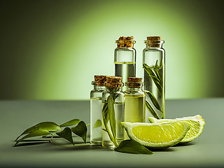 Image showing The essential oil of lime oil