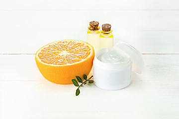 Image showing oranges oil and Orange
