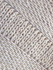 Image showing White wool handmade knitted background