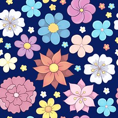 Image showing Seamless background flower theme 6
