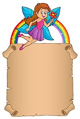 Image showing Parchment with happy fairy theme 2