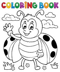 Image showing Coloring book ladybug theme 5