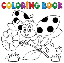 Image showing Coloring book ladybug theme 4