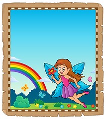 Image showing Parchment with happy fairy theme 1