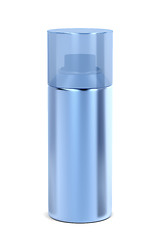 Image showing Blue aerosol spray can