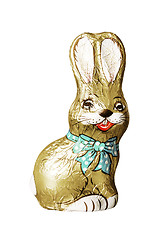 Image showing chocolate easter bunny isolated on white