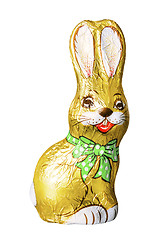 Image showing chocolate easter bunny isolated on white