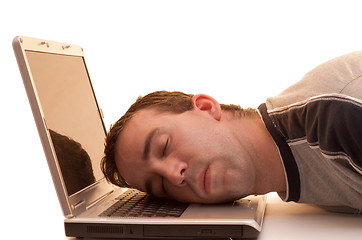 Image showing Sleeping At Work