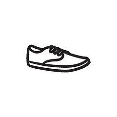 Image showing Male shoe sketch icon.