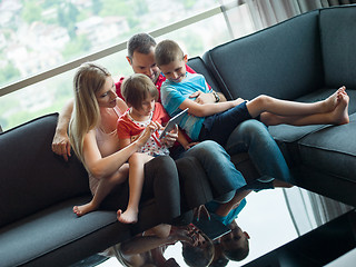 Image showing young cuple spending time with kids