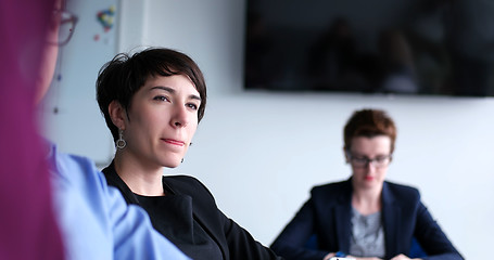 Image showing Business Team At A Meeting at modern office building