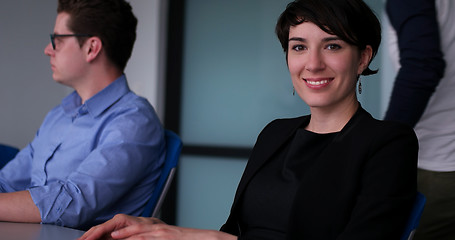 Image showing Business Team At A Meeting at modern office building