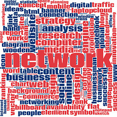 Image showing Network word cloud