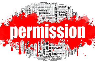 Image showing Permission word cloud