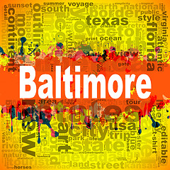 Image showing Baltimore word cloud design