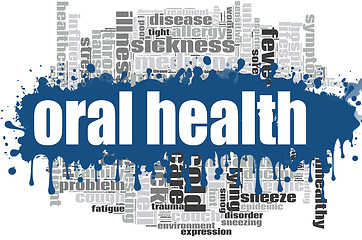 Image showing Oral health word cloud design
