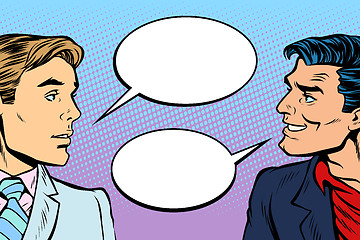 Image showing two men dialogue