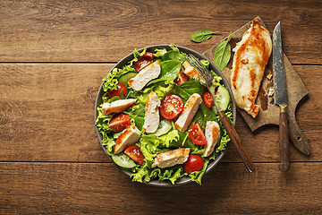 Image showing Salad with chicken