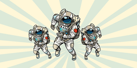 Image showing astronauts heroic team