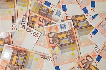 Image showing Euro Banknotes Background