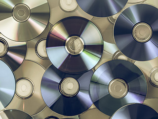 Image showing Vintage looking CD DVD DB Bluray disc