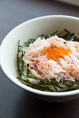 Image showing Japanese seafood rice bowl