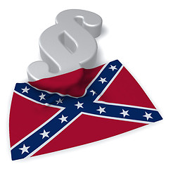 Image showing flag of the Confederate States of America and paragraph symbol - 3d illustration