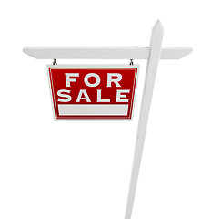 Image showing Left Facing For Sale Real Estate Sign Isolated on a White Backgr