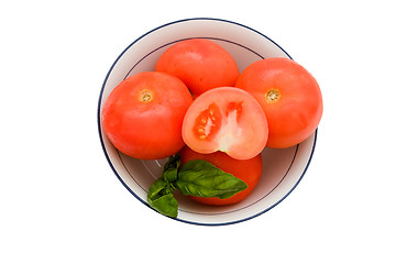 Image showing Tomatoes In A Bowl