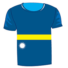 Image showing T-shirt flag Nauru