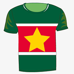 Image showing T-shirt flag Suriname