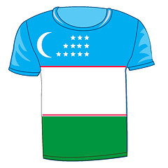 Image showing T-shirt flag Uzbekistan