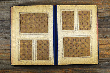 Image showing opened old vintage photo album