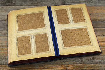 Image showing opened old vintage photo album