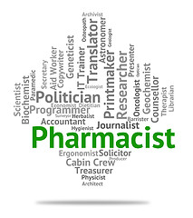 Image showing Pharmacist Job Represents Lab Technician And Career