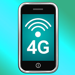 Image showing 4g Internet Connected On Mobile Phone