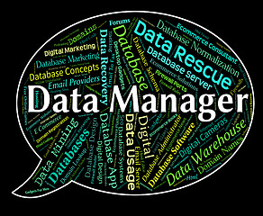 Image showing Data Manager Indicates Overseer Facts And Proprietor