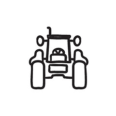 Image showing Tractor sketch icon.